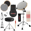 5Core Drum Throne Adjustable Guitar Stool Padded Seat + Drum Practice Pad Snare Drumming Stand - HONORABLE VETERANS SOLUTIONS