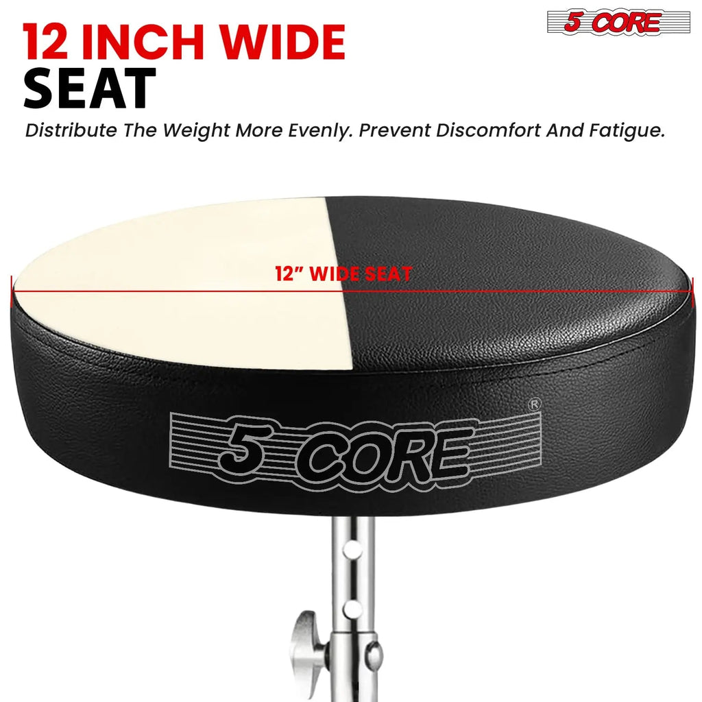 5Core Drum Throne Adjustable Guitar Stool Padded Seat + Drum Practice Pad Snare Drumming Stand - HONORABLE VETERANS SOLUTIONS