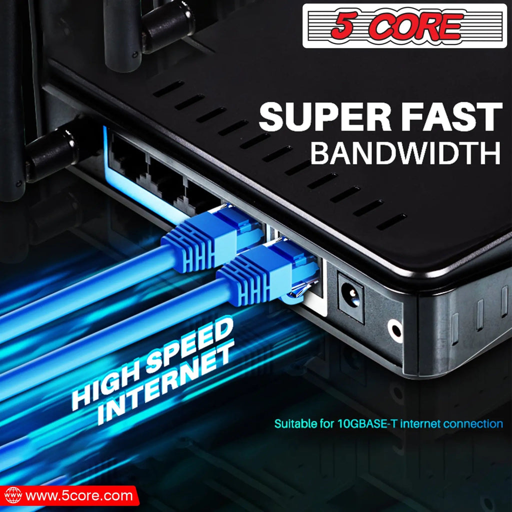 5Core Ethernet Cable High Speed Cat6 Network Cord RJ45 Fastest LAN Extension Cable Para Internet - HONORABLE VETERANS SOLUTIONS