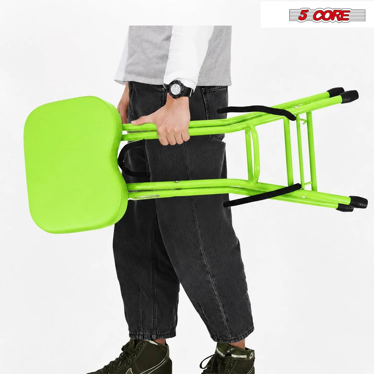 5Core Guitar Stool 3.15" Padded Chair Foldable Heavy Duty Music Seat Built in Foot Rest Guitar Stand - HONORABLE VETERANS SOLUTIONS