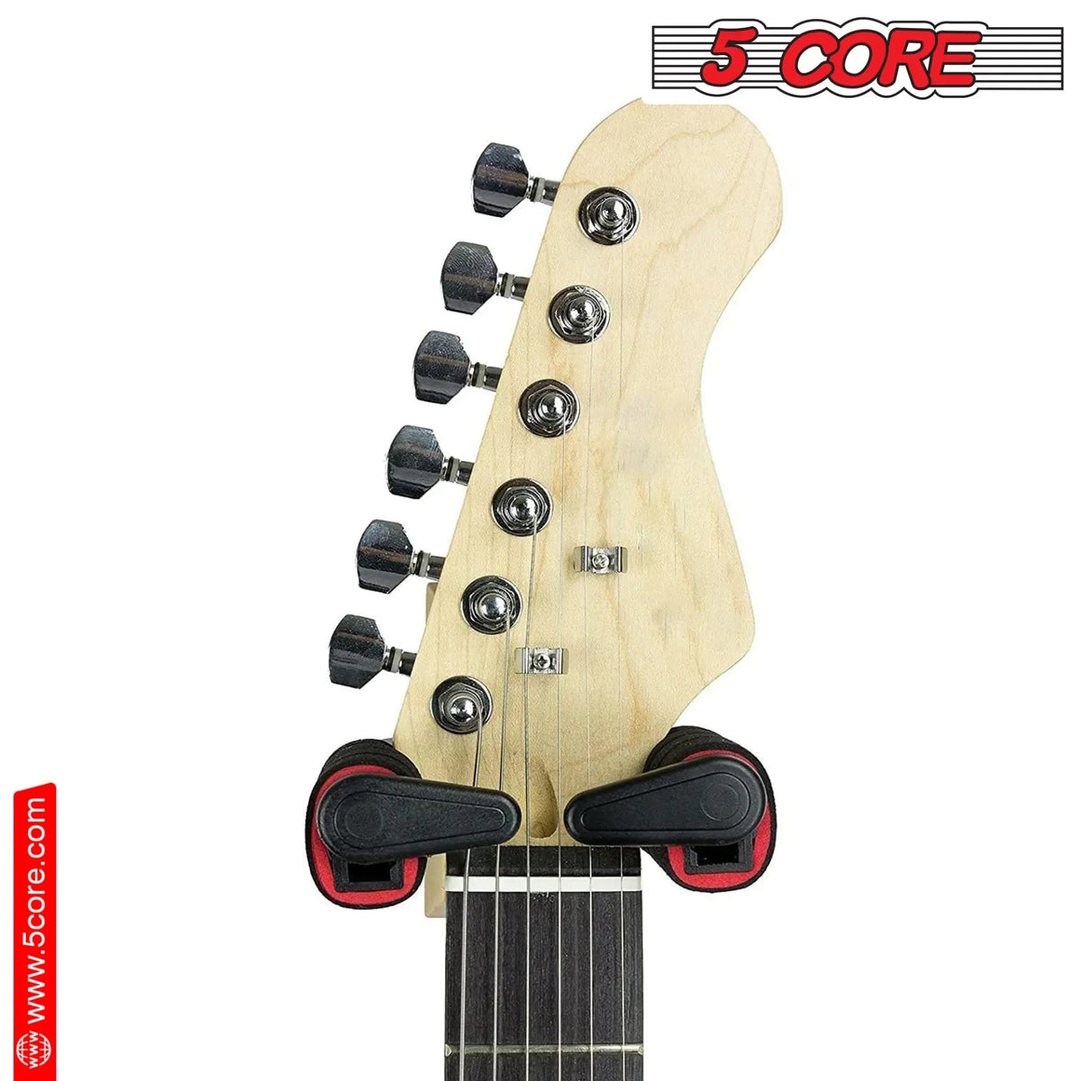 5Core Guitar Wall Mount Hanger Adjustable Display Wall Hook Holder Hard Wood Base - HONORABLE VETERANS SOLUTIONS