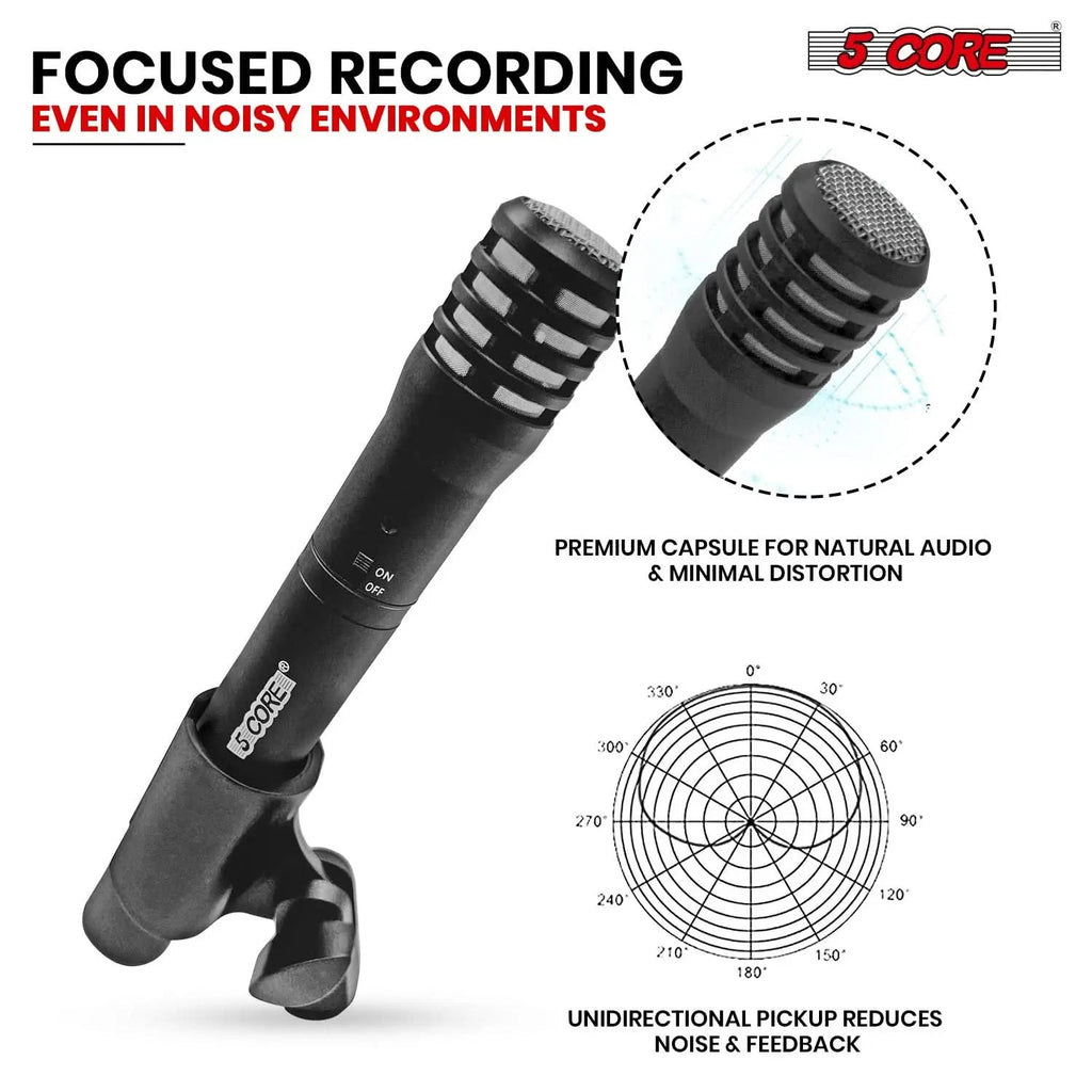 5Core Instrument Microphone Professional XLR Cardioid Pencil Stick Condenser Mic - HONORABLE VETERANS SOLUTIONS