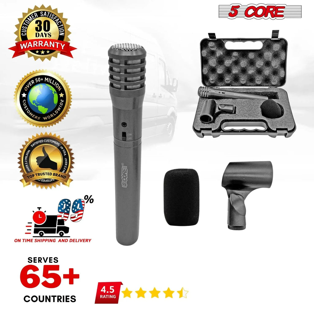 5Core Instrument Microphone Professional XLR Cardioid Pencil Stick Condenser Mic - HONORABLE VETERANS SOLUTIONS