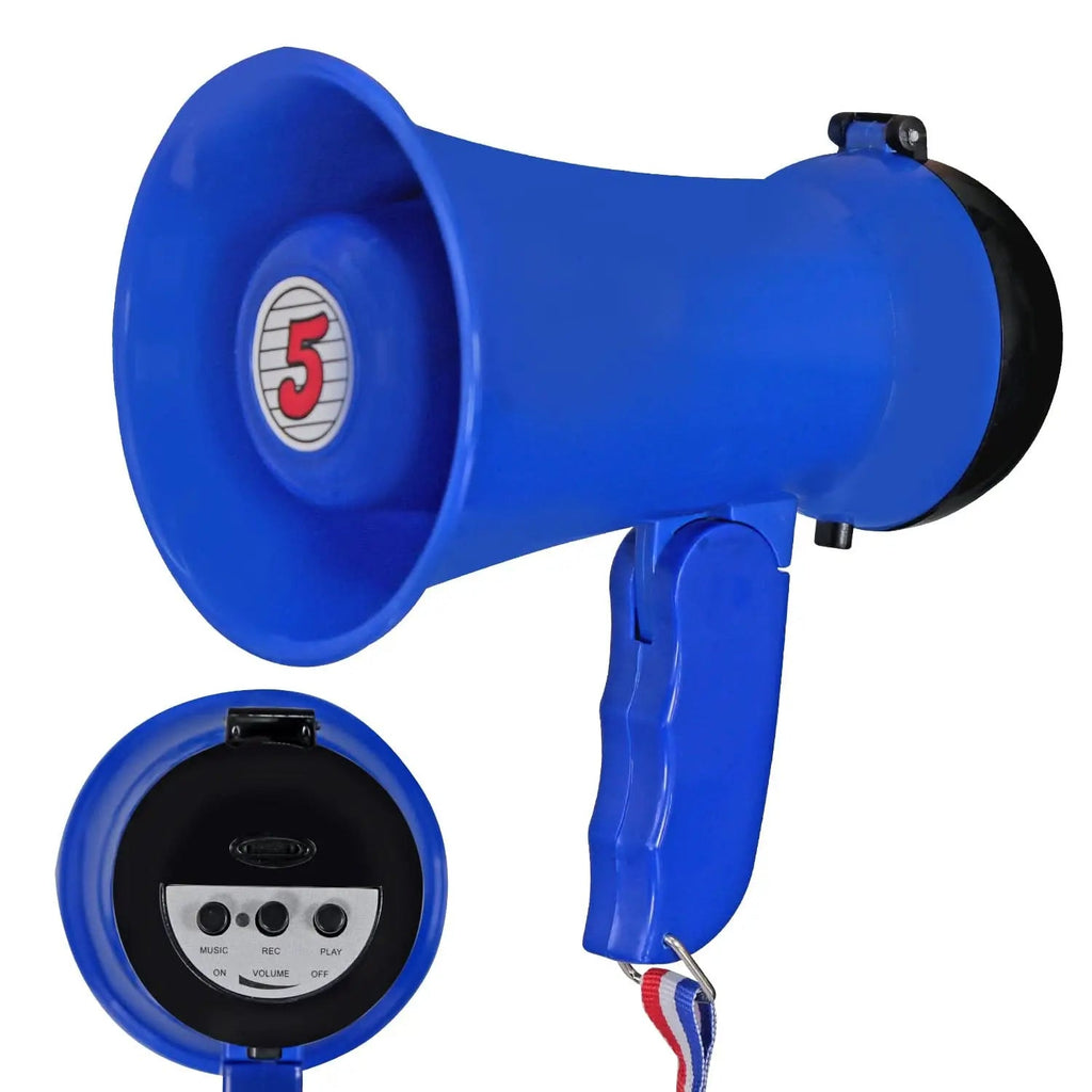 5Core Megaphone 15W Bull Horn Kids PA Speaker w 400 Yards Range Siren Lightweight Loud Mini Megafono - HONORABLE VETERANS SOLUTIONS