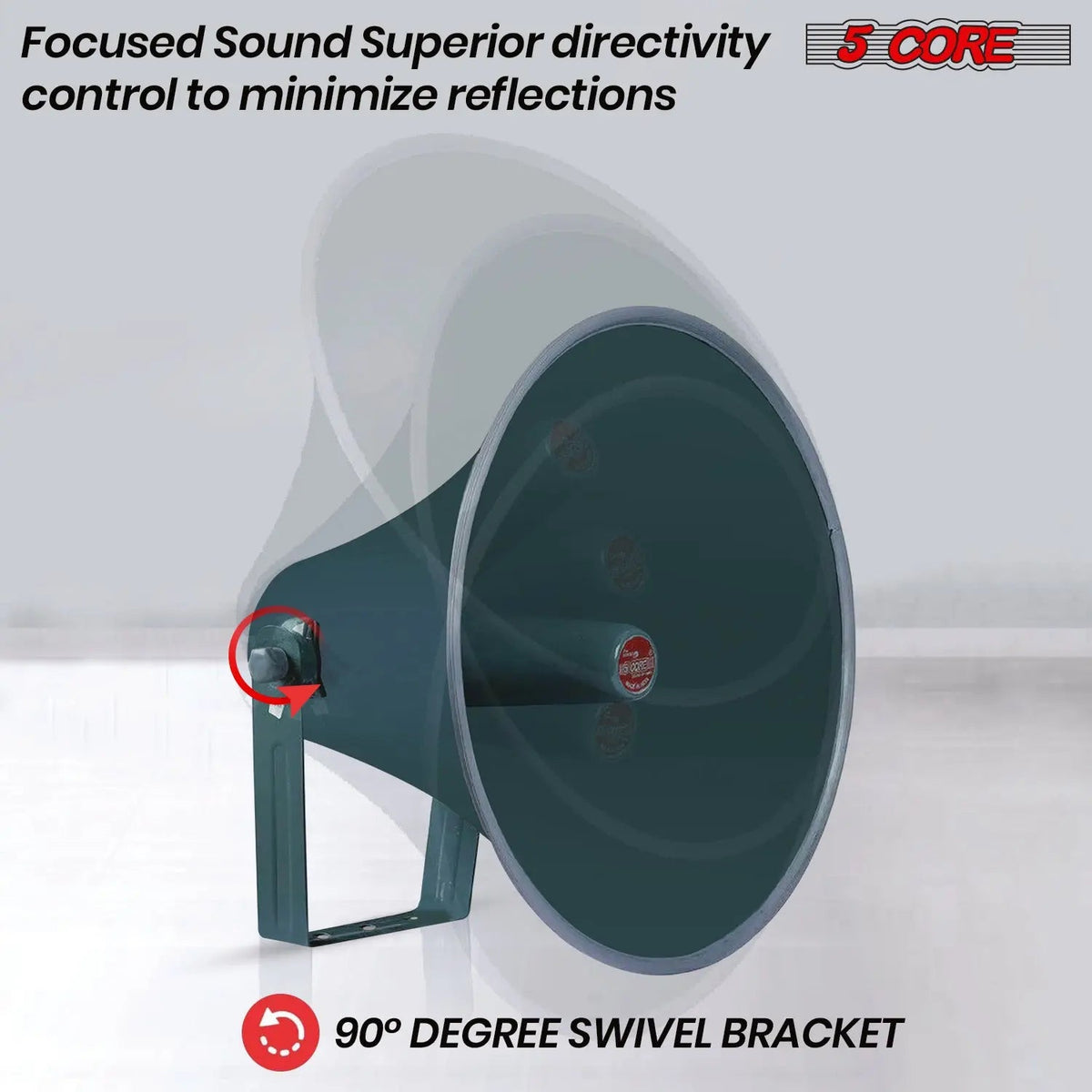 5Core PA Horn Speaker Set 2" Compression Driver 600W 16 Ohm Weatherproof Aluminum Body 18 TPI Thread - HONORABLE VETERANS SOLUTIONS