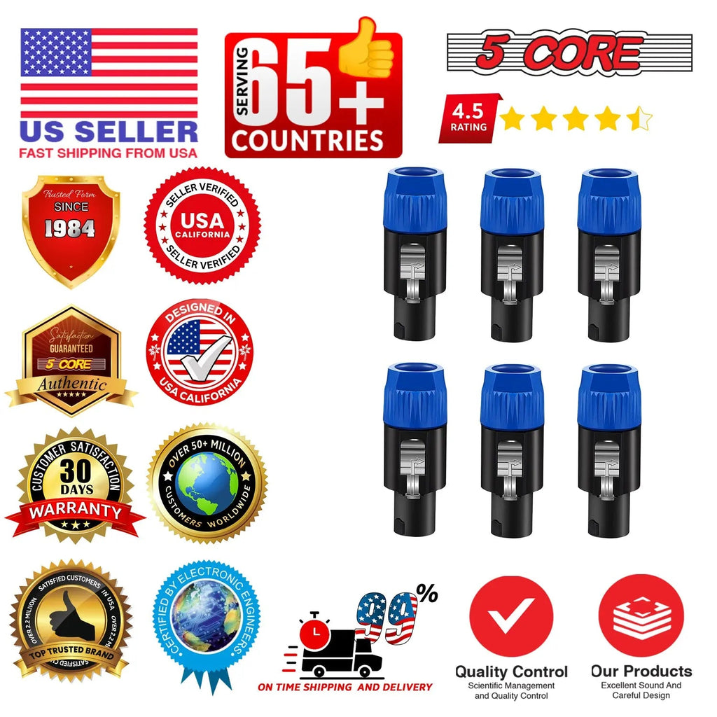 5Core Speakon Adapter High Quality Audio Jack Male Audio Pin Speaker Adapter Connector - HONORABLE VETERANS SOLUTIONS