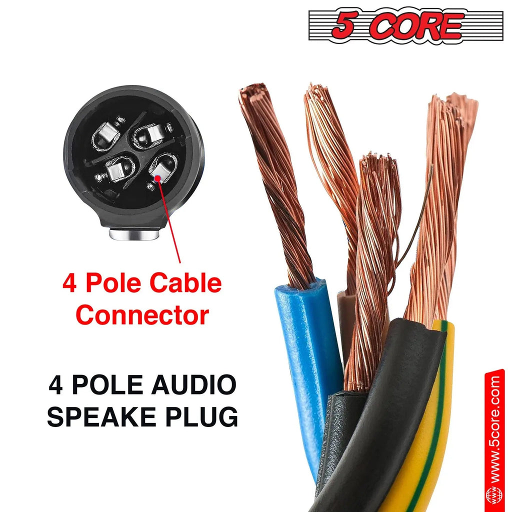5Core Speakon Adapter High Quality Audio Jack Male Audio Pin Speaker Adapter Connector - HONORABLE VETERANS SOLUTIONS