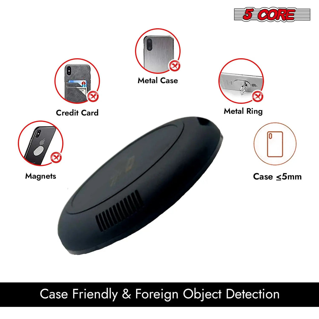 5Core Wireless Phone Charging Pad 15W Qi-Certified Fast Charger Mat Cargador - HONORABLE VETERANS SOLUTIONS