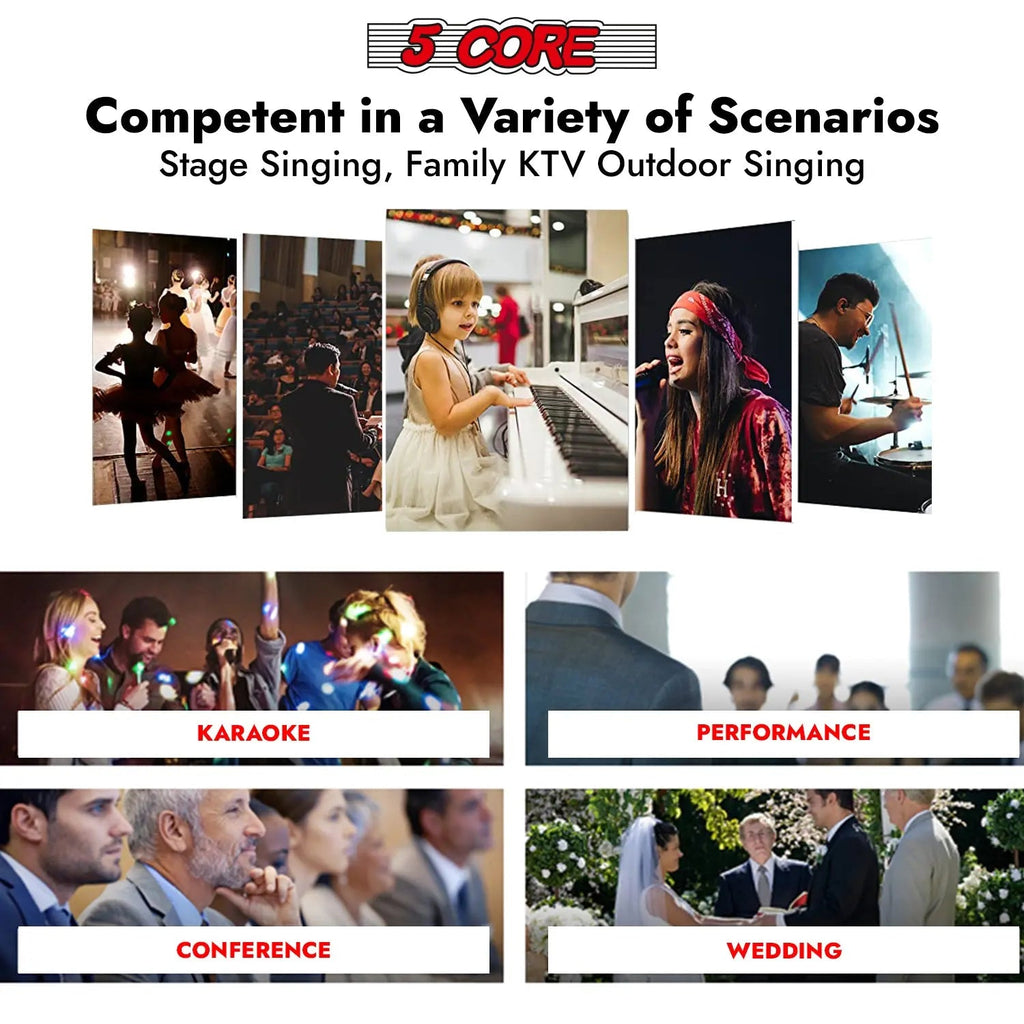 5Core XLR Microphone Dynamic Mic Karaoke Singing Studio Microfono Handheld Mics - HONORABLE VETERANS SOLUTIONS
