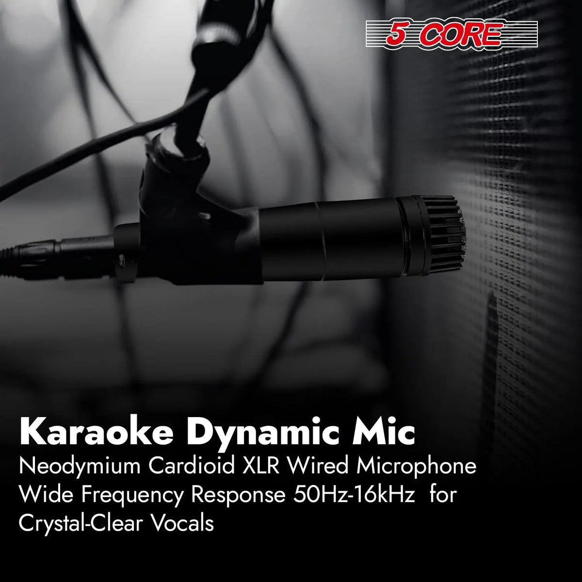 5Core XLR Microphone Dynamic Mic Karaoke Singing Studio Microfono Handheld Mics - HONORABLE VETERANS SOLUTIONS