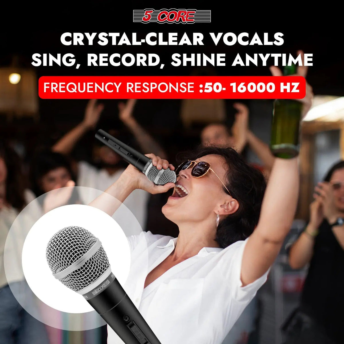5Core XLR Microphone Dynamic Mic Karaoke Singing Studio Microfono Handheld Mics - HONORABLE VETERANS SOLUTIONS