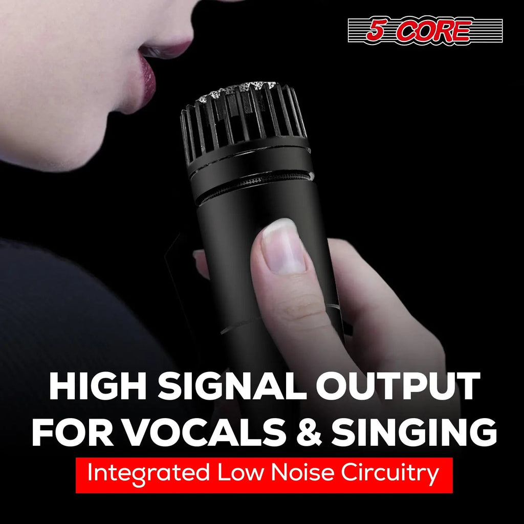 5Core XLR Microphone Dynamic Mic Karaoke Singing Studio Microfono Handheld Mics - HONORABLE VETERANS SOLUTIONS