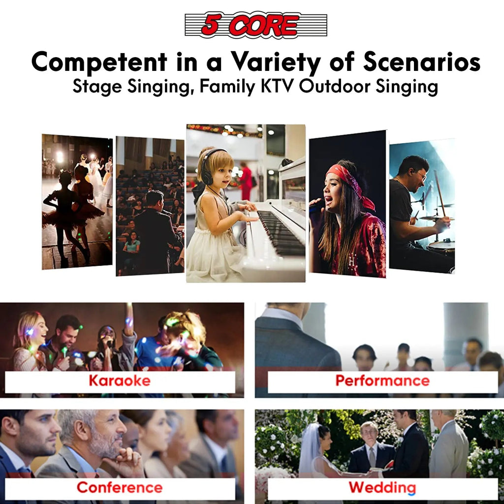 5Core XLR Microphone Dynamic Mic Karaoke Singing Studio Microfono Handheld Mics - HONORABLE VETERANS SOLUTIONS