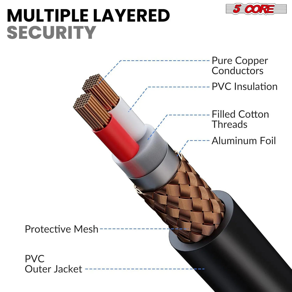 5Core XLR Microphone Dynamic Mic Karaoke Singing Studio Mics Handheld Microfono - HONORABLE VETERANS SOLUTIONS