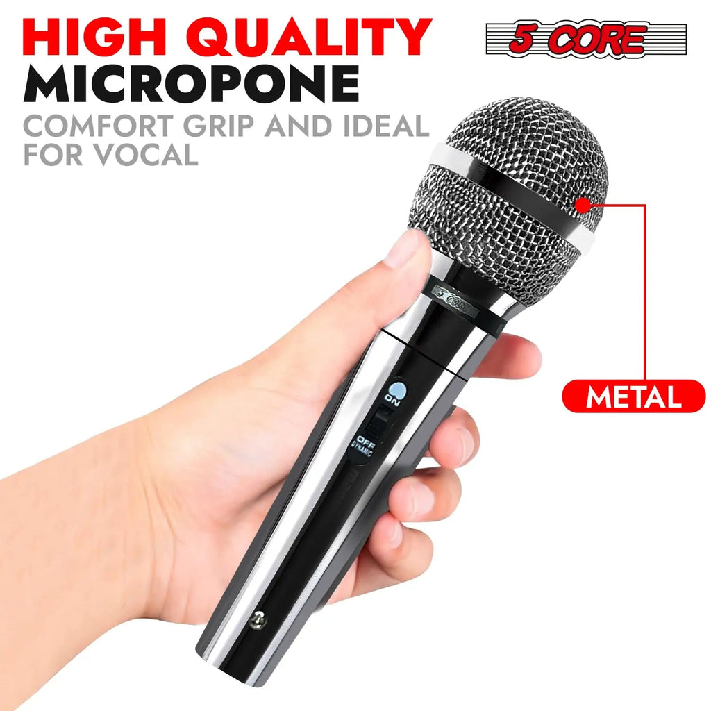 5Core XLR Microphone Dynamic Mic Karaoke Singing Studio Mics Handheld Microfono - HONORABLE VETERANS SOLUTIONS