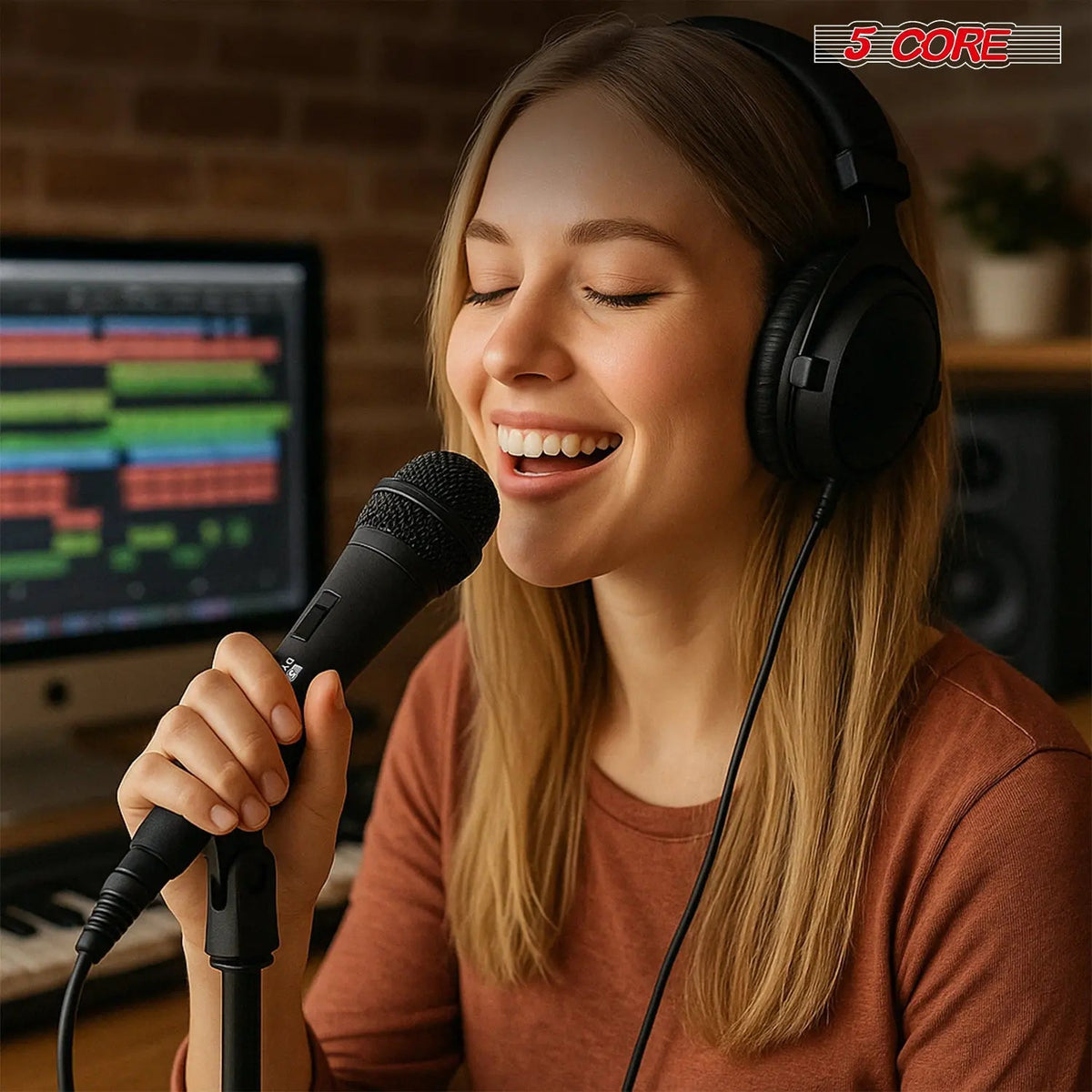 5Core XLR Microphone Dynamic Mic Karaoke Singing Studio Mics Handheld Microfono - HONORABLE VETERANS SOLUTIONS