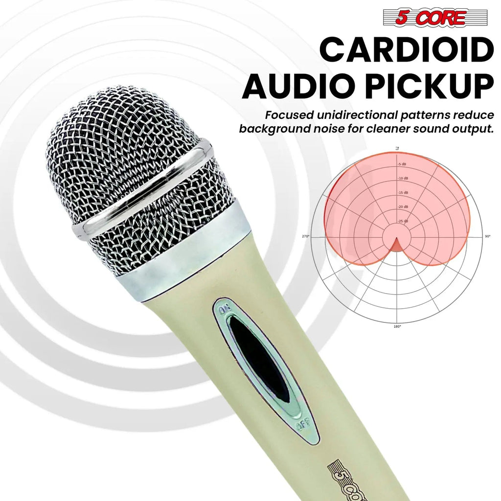 5Core XLR Microphone Dynamic Mic Karaoke Singing Studio Mics Handheld Microfono - HONORABLE VETERANS SOLUTIONS