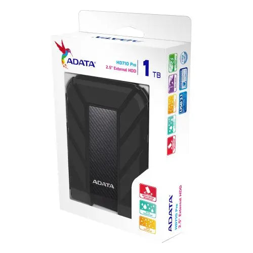ADATA 1TB HD710 Pro Rugged External Hard Drive, 2.5", USB 3.1, IP68 Water/Dust Proof, Shock Proof, Black - HONORABLE VETERANS SOLUTIONS