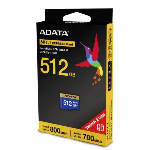 ADATA 512GB Premier Extreme MicroSDXC SD7.1 Express Card, Nintendo Switch 2 Ready, 800MB/s - HONORABLE VETERANS SOLUTIONS