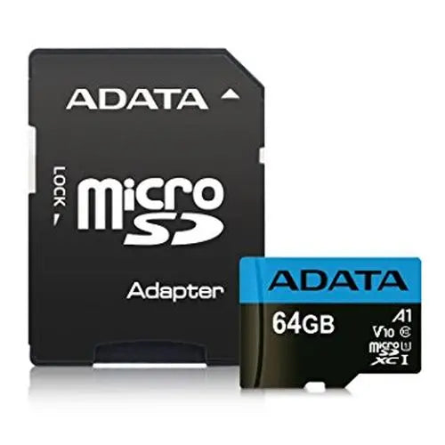 ADATA 64GB Premier MicroSDXC Card with SD Adapter, UHS-I Class 10, A1 App Performance, 85MB/s - HONORABLE VETERANS SOLUTIONS