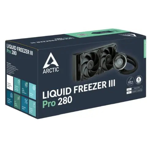 ARCTIC Liquid Freezer III Pro 280mm Liquid CPU Cooler, P14 Pro PWM Fans & PWM Controlled Pump, Black - HONORABLE VETERANS SOLUTIONS