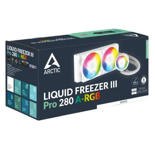 ARCTIC Liquid Freezer III Pro A-RGB 280mm Liquid CPU Cooler, P14 Pro PWM Fans & PWM Controlled Pump, White - HONORABLE VETERANS SOLUTIONS