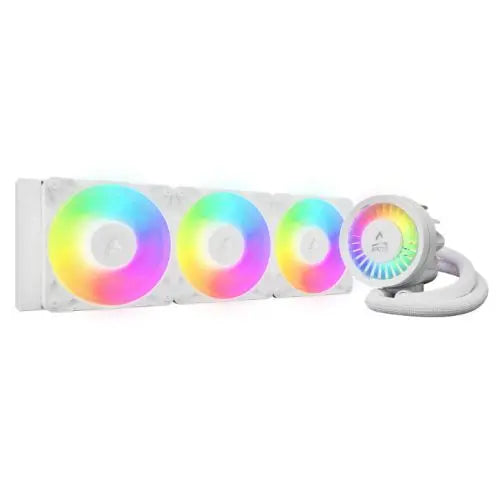 ARCTIC Liquid Freezer III Pro A-RGB 360mm Liquid CPU Cooler, P12 Pro PWM Fans & PWM Controlled Pump, White - HONORABLE VETERANS SOLUTIONS