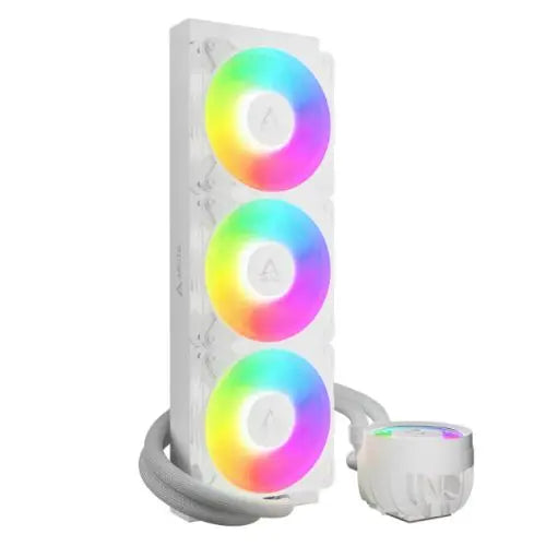 ARCTIC Liquid Freezer III Pro A-RGB 360mm Liquid CPU Cooler, P12 Pro PWM Fans & PWM Controlled Pump, White - HONORABLE VETERANS SOLUTIONS