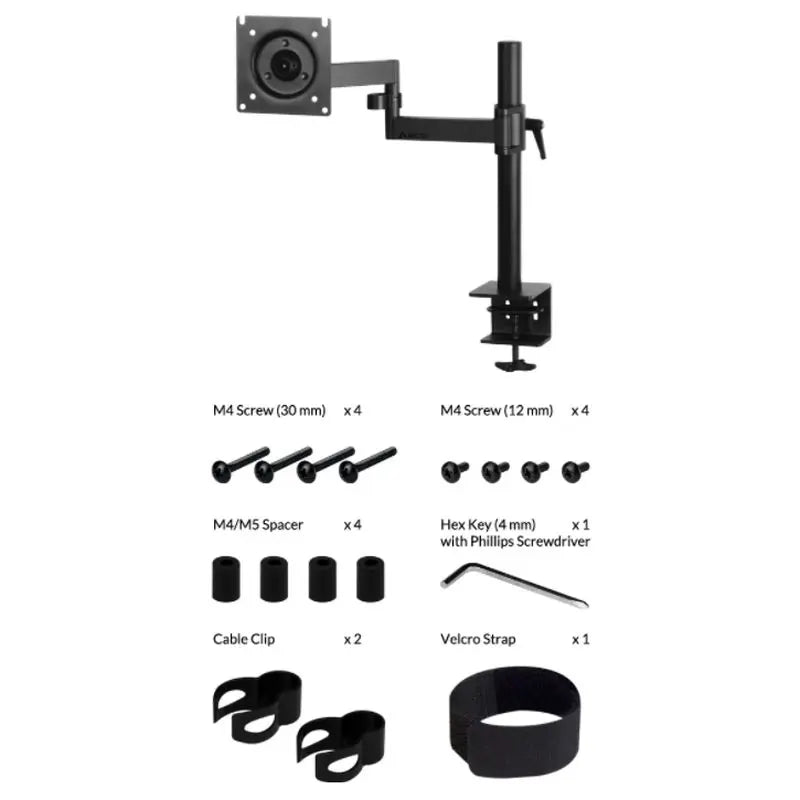 ARCTIC X1 Single Monitor Arm, Up to 43" Monitors / 49" Ultrawide, 180° Swivel, 360° Rotation - HONORABLE VETERANS SOLUTIONS