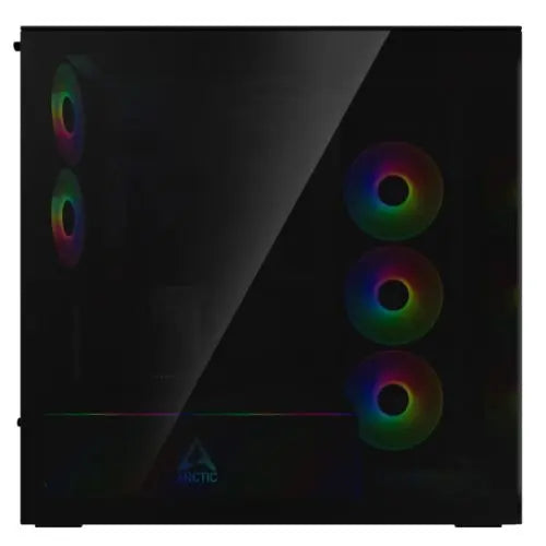 ARCTIC Xtender (VG Black) Case w/ Tinted Glass Side and Front, E-ATX, 5x ARGB Fans, ARGB PSU Shroud, Mesh Airflow, GPU Vertical Mount, USB-C 10Gbps - HONORABLE VETERANS SOLUTIONS