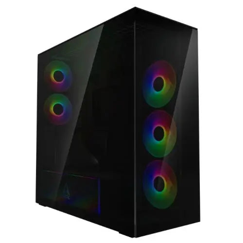 ARCTIC Xtender (VG Black) Case w/ Tinted Glass Side and Front, E-ATX, 5x ARGB Fans, ARGB PSU Shroud, Mesh Airflow, GPU Vertical Mount, USB-C 10Gbps - HONORABLE VETERANS SOLUTIONS