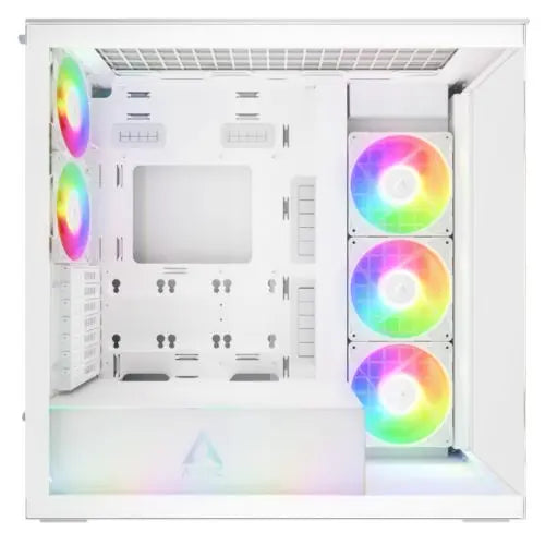 ARCTIC Xtender (White) Case w/ Clear Glass Side and Front, E-ATX, 5x ARGB Fans, ARGB PSU Shroud, Mesh Airflow, USB-C 10Gbps - HONORABLE VETERANS SOLUTIONS