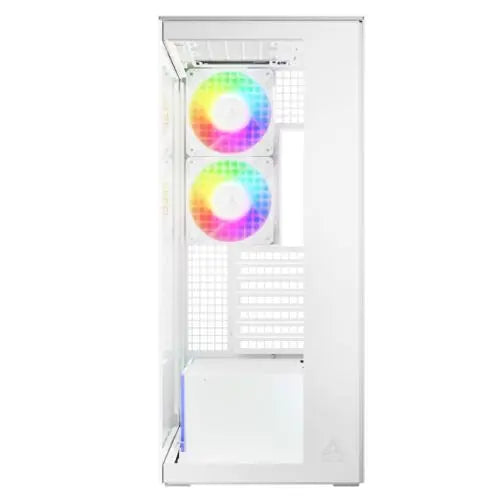 ARCTIC Xtender (White) Case w/ Clear Glass Side and Front, E-ATX, 5x ARGB Fans, ARGB PSU Shroud, Mesh Airflow, USB-C 10Gbps - HONORABLE VETERANS SOLUTIONS