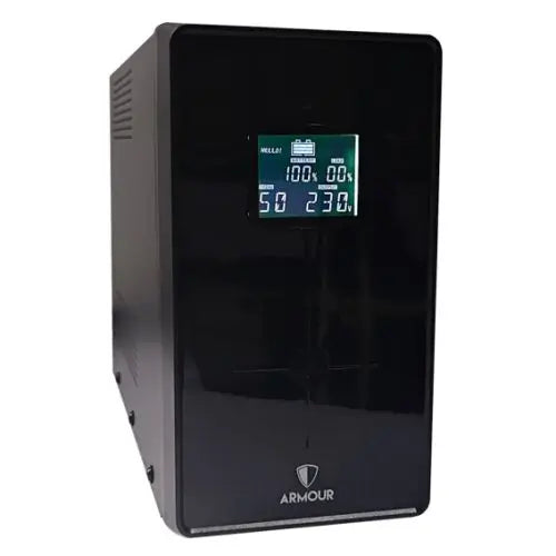 Armour 1000VA UPS, 600W, LCD Display, 3x UK Plug, 2x RJ45, 3x IEC, USB - HONORABLE VETERANS SOLUTIONS