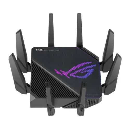 ASUS (GT-AX11000 PRO) ROG Rapture AX11000 Wireless Tri-Band Wi-Fi 6 Gaming Router, 10G LAN, 2.5G WAN, AiMesh, RangeBoost Plus, RGB - HONORABLE VETERANS SOLUTIONS