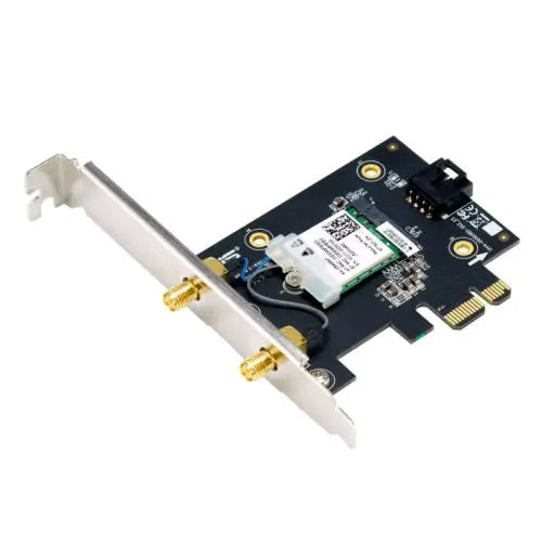 Asus (PCE-BE6500) BE6500 Wi-Fi 7 Tri-Band PCI Express Adapter, Bluetooth 5.4, 4096-QAM, WPA3 - HONORABLE VETERANS SOLUTIONS