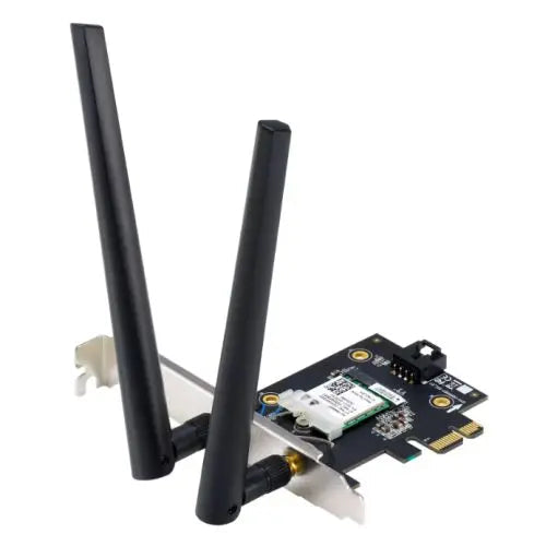 Asus (PCE-BE6500) BE6500 Wi-Fi 7 Tri-Band PCI Express Adapter, Bluetooth 5.4, 4096-QAM, WPA3 - HONORABLE VETERANS SOLUTIONS