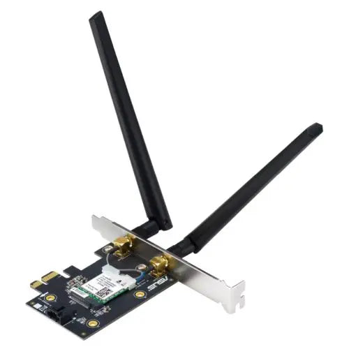 Asus (PCE-BE6500) BE6500 Wi-Fi 7 Tri-Band PCI Express Adapter, Bluetooth 5.4, 4096-QAM, WPA3 - HONORABLE VETERANS SOLUTIONS