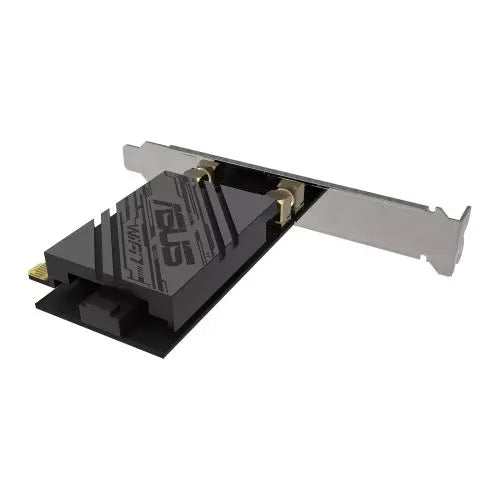 Asus (PCE-BE92BT) BE9400 Wi-Fi 7 Tri-Band PCI Express Adapter, Bluetooth 5.4, WPA3, External Base/Antennas *Compatible with lntel Motherboards Only* - HONORABLE VETERANS SOLUTIONS