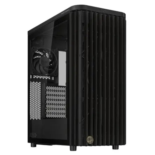 Asus ProArt PA401 Wood TG Gaming Case w/ Glass Panel, ATX, Front Grill, 2x 160mm Fans, PWM Fan Hub, USB-C 20Gps, Black - HONORABLE VETERANS SOLUTIONS