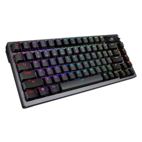 Asus ROG AZOTH Compact 75% Mechanical RGB Gaming Keyboard, Wireless/Btooth/USB, Hot-Swap ROG NX Snow Switches, OLED Display, Control Knob, Mac Support, Black - HONORABLE VETERANS SOLUTIONS