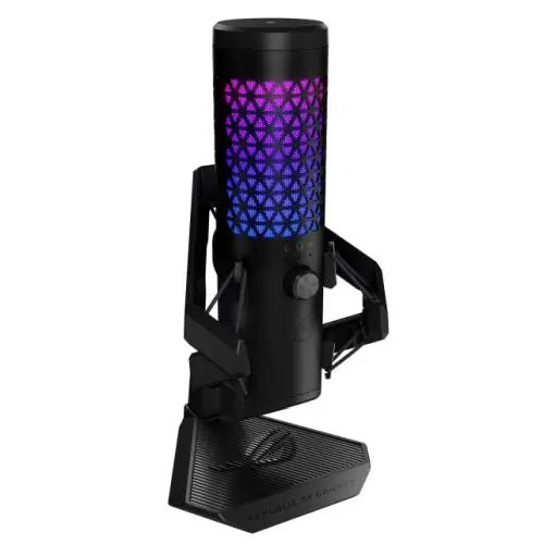 Asus ROG Carnyx USB Gaming Microphone, Studio-Grade 25mm Condenser, 192kHz/24-bit, High-Pass Filter, Pop Filter, Metal Mount, RGB Lighting, Black - HONORABLE VETERANS SOLUTIONS