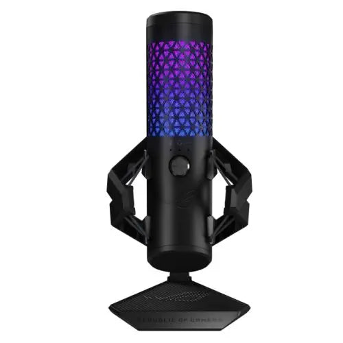 Asus ROG Carnyx USB Gaming Microphone, Studio-Grade 25mm Condenser, 192kHz/24-bit, High-Pass Filter, Pop Filter, Metal Mount, RGB Lighting, Black - HONORABLE VETERANS SOLUTIONS