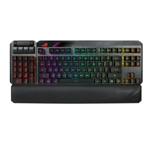 Asus ROG CLAYMORE II RGB Mechanical Gaming Keyboard w/ PBT Keycaps, Wired/Wireless, RX Red Mechanical Switches, Fully Programmable Keys, Detachable Numpad & Wrist Rest - HONORABLE VETERANS SOLUTIONS