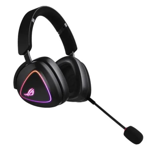 Asus ROG DELTA II Tri-Mode Wireless Gaming Headset, 2.4GHz/Btooth/3.5mm Jack, 50mm Titanium Drivers, DualFlow Audio, 110-Hour Battery, RGB - HONORABLE VETERANS SOLUTIONS