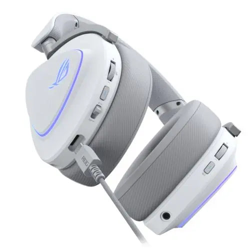Asus ROG DELTA II Tri-Mode Wireless Gaming Headset, 2.4GHz/Btooth/3.5mm Jack, 50mm Titanium Drivers, DualFlow Audio, 110-Hour Battery, RGB, White - HONORABLE VETERANS SOLUTIONS