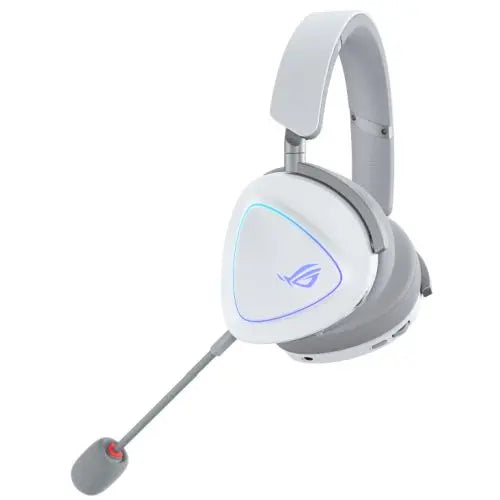 Asus ROG DELTA II Tri-Mode Wireless Gaming Headset, 2.4GHz/Btooth/3.5mm Jack, 50mm Titanium Drivers, DualFlow Audio, 110-Hour Battery, RGB, White - HONORABLE VETERANS SOLUTIONS