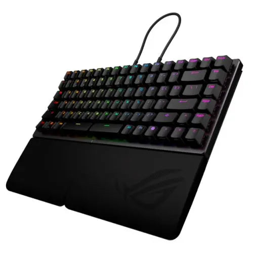 Asus ROG FALCATA Compact 75% Split RGB Gaming Keyboard, Wireless/Btooth/USB, Magnetic Switches, Rapid Trigger, Multi-Function Wheel, Black - HONORABLE VETERANS SOLUTIONS
