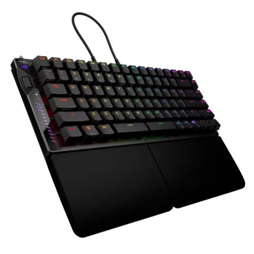 Asus ROG FALCATA Compact 75% Split RGB Gaming Keyboard, Wireless/Btooth/USB, Magnetic Switches, Rapid Trigger, Multi-Function Wheel, Black - HONORABLE VETERANS SOLUTIONS