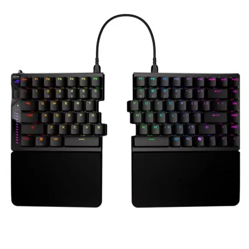 Asus ROG FALCATA Compact 75% Split RGB Gaming Keyboard, Wireless/Btooth/USB, Magnetic Switches, Rapid Trigger, Multi-Function Wheel, Black - HONORABLE VETERANS SOLUTIONS